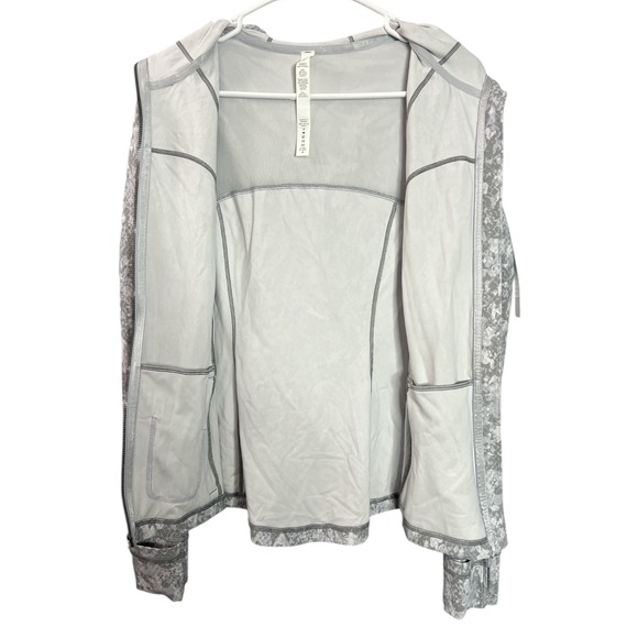 Lululemon Size 10 Hooded Define Jacket Gray White Nulu Camo‎ Starlight Hideaway - Picture 4 of 11